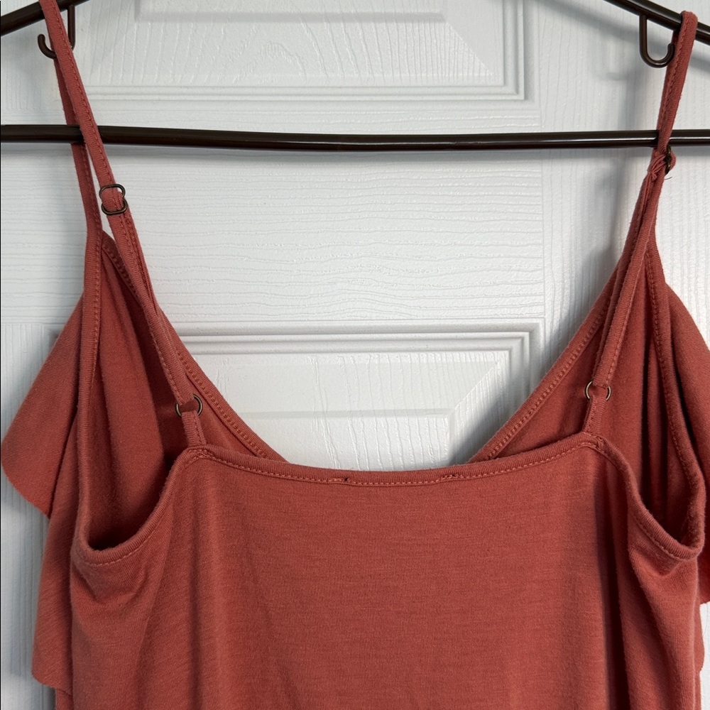 Forever 21 Rust Ruffled Mini Dress - Picture 3 of 4
